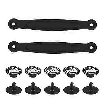 Replacement Clogs Heel Straps with Rivets Wear Resistant PVC Clogs Strap For Clogs Sandals Repair Beach Shoe Accessories Black