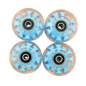 4 Pack Roller Skate Wheels Quad Light Up Skateboard Wheels with Bearings Roller Hockey Wheels for Double Row Skating Skateboard