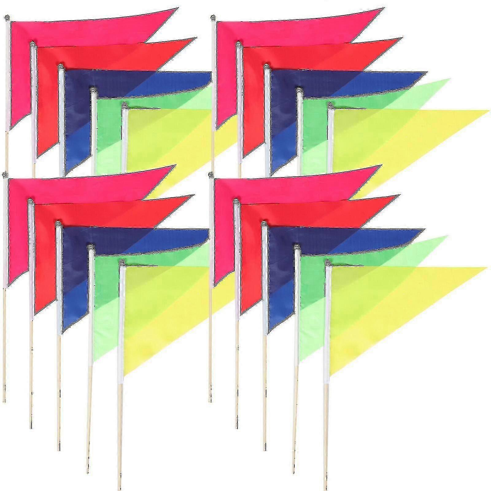 20 Pcs Red Boundary Surveyor Flags Marker Locate Banner Flags