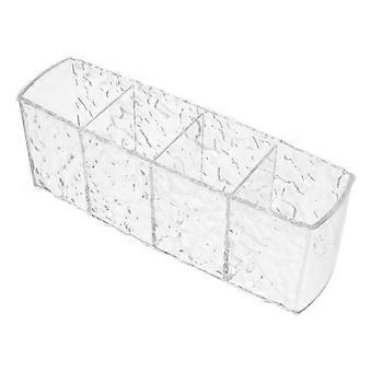 Cosmetics Organizer Acrylic Brush Holder for Storage 2Pcs Transparent Box