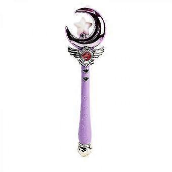 Magic Fairy Stick, Star Moon Shape Princess Stick Children Fairy Wands with Light & Music Sailor Moon Wand