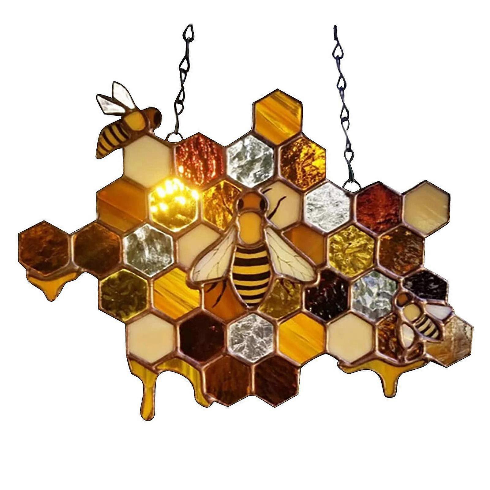 Bee Theme Suncatcher Acrylic Metal