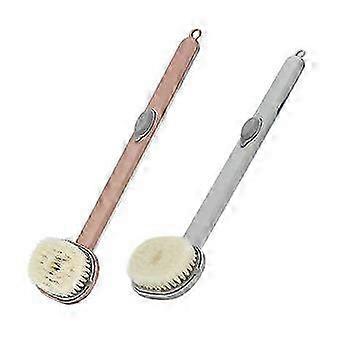 2 Pcs Brosse de bain Exfoliant Épurateur de dos avec distributeur de savon pour la douche