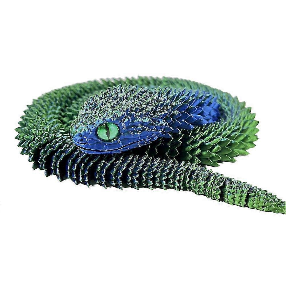 3D Movable Viper Snake Figure, Flexible Articulated Model