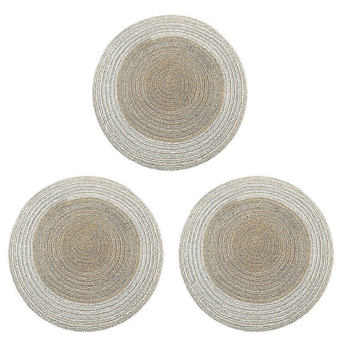 Absorbent Cotton-Linen Round Coasters
