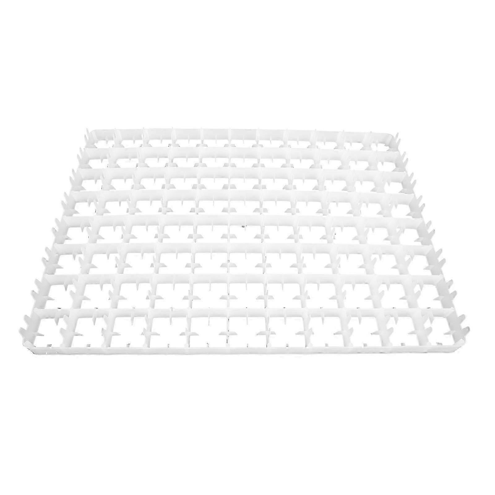 Egg Incubator Tray Rectangular Grid Design compatible with Kitchen Use 49x36cm Beige Plastic Egg Storage 1Pcs Edition 1128