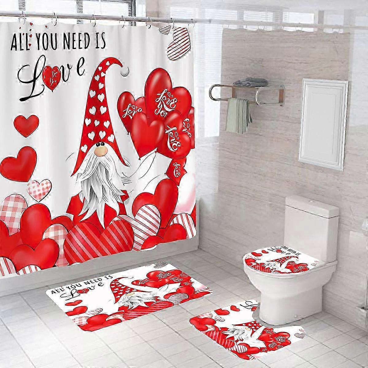 Festive Bathroom Set Non-Slip Quick Dry