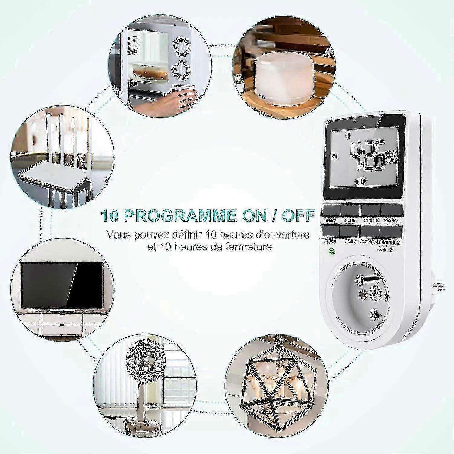 Programmable Digital Socket With Lcd Display Weekly Digital Timer 12hr/24hr/7day Power Output