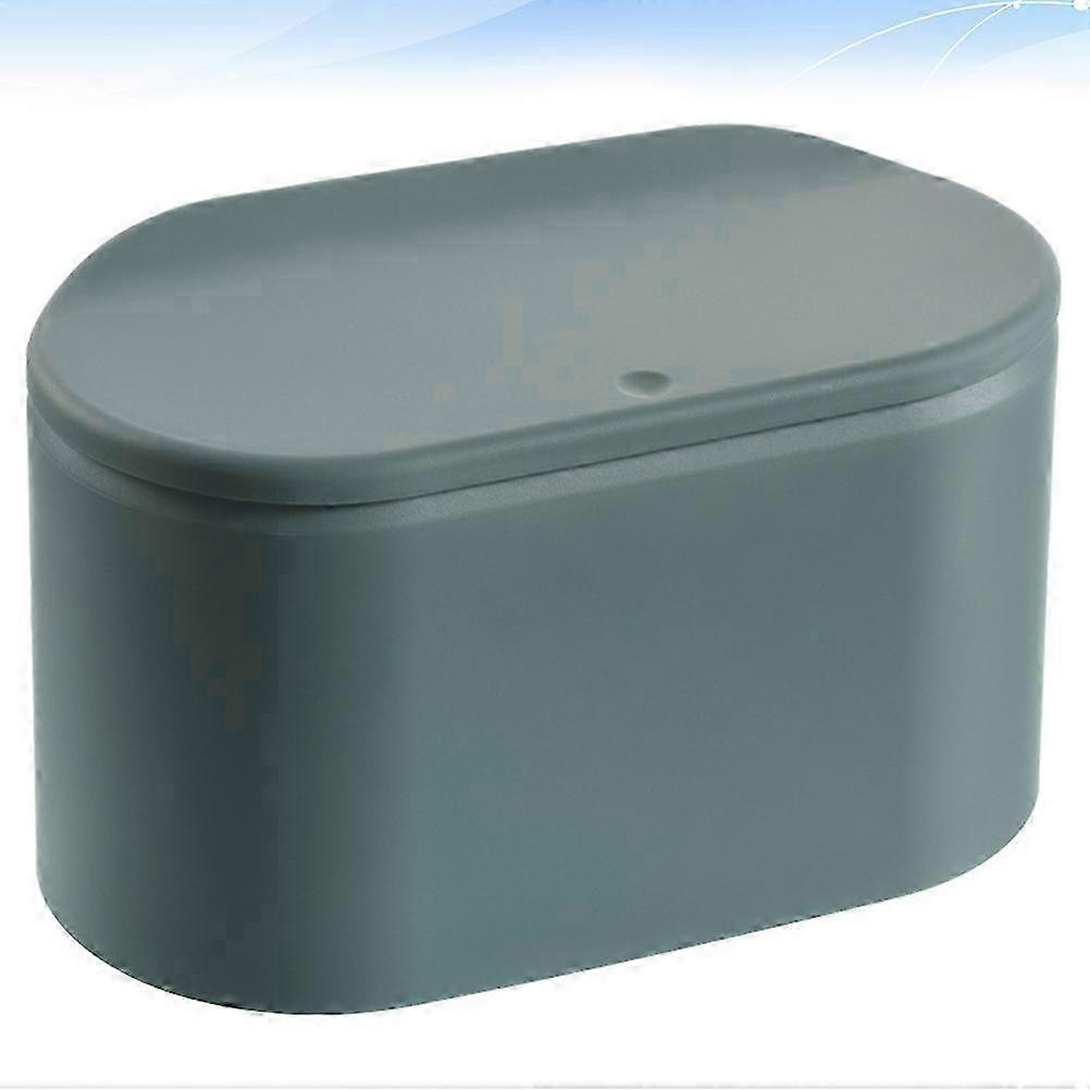 Press-Button Trash Can Plastic Desktop Garbage Can for Storage 2Pcs