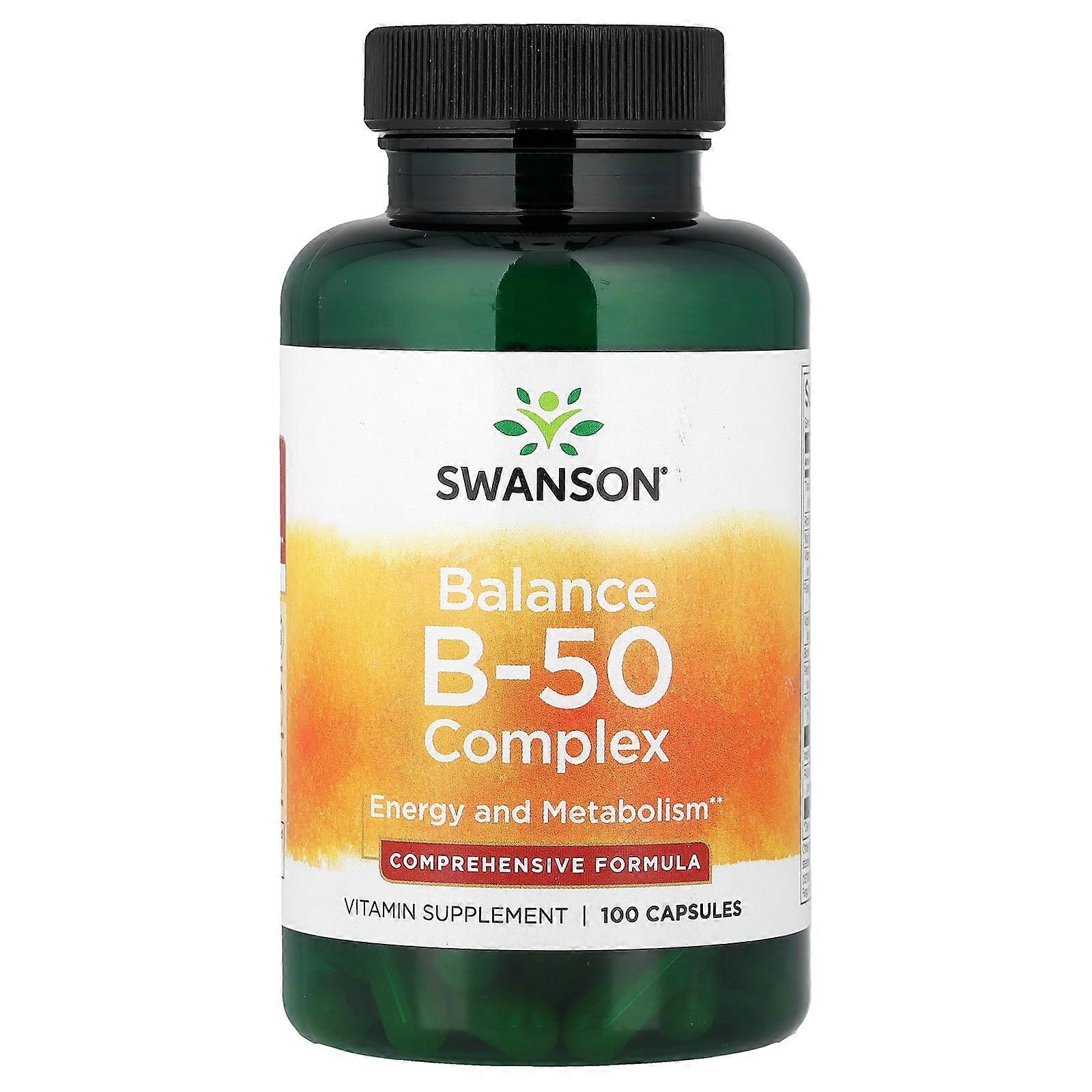 2 x Swanson, Balance B-50 Complex, 100 Capsules