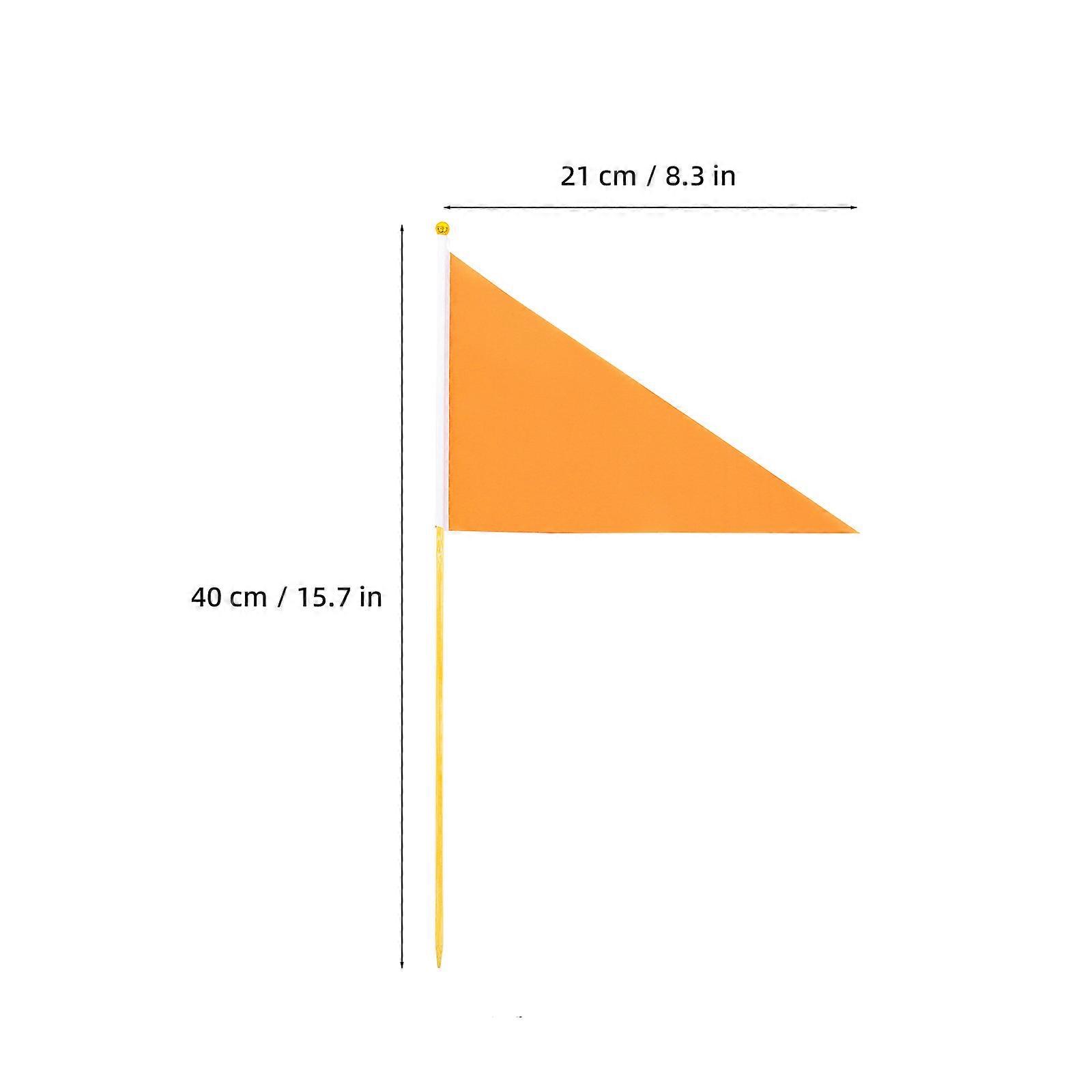 Lawn Marking Flags Triangular Garden Stake Flags Construction Marking Bright Colors 10Pcs