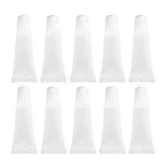 Clear Plastic Refillable Lip Balm Tubes Angled Nozzle compatible with Precise Application Small Cosmetic Containers Empty Bottle 10ml