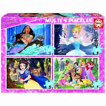Educa Disney Prinzessin, Puzzle-Set mit 4 Puzzles, 50 bis 150 Teilen, 34 x 24 cm.
