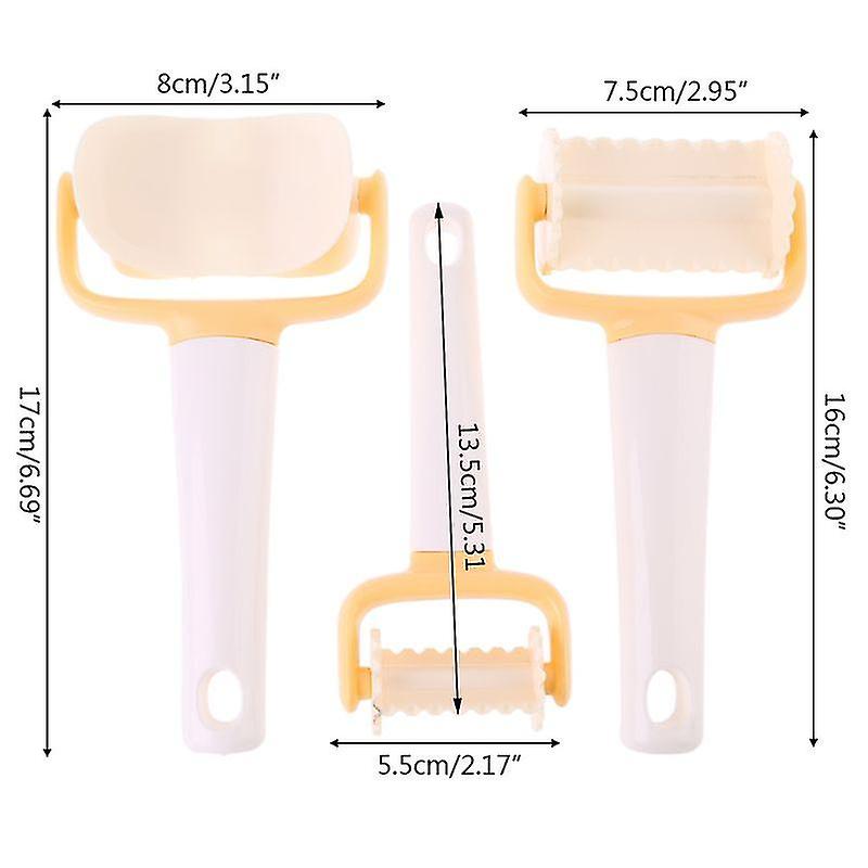 3 Pcs Plastic Dough Bread Cookie Pie Pastry Cutters Biscuit Mould Baking Tool