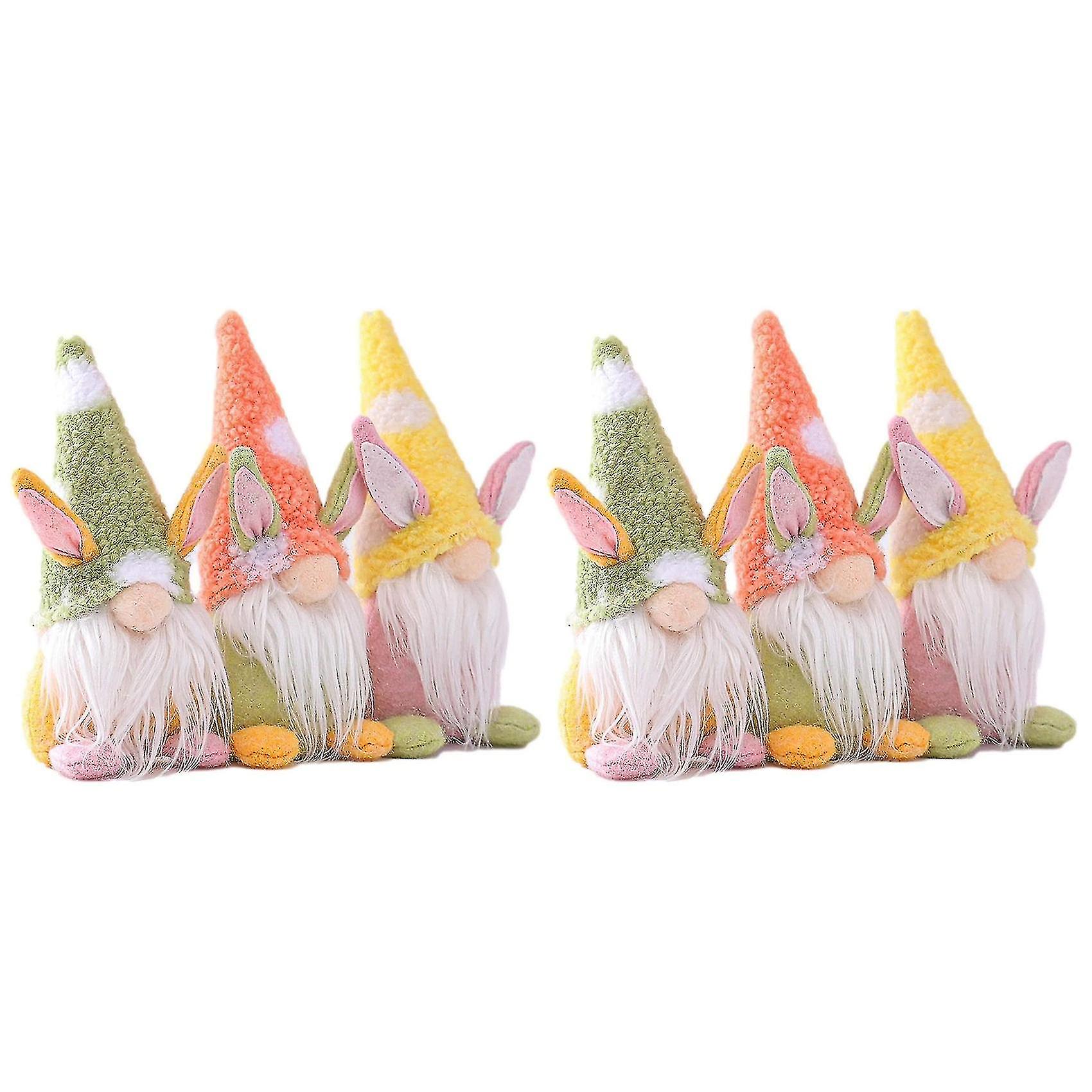 6pcs Easter Bunny Gnome Plush Easter Bunny Doll Easter Decorations