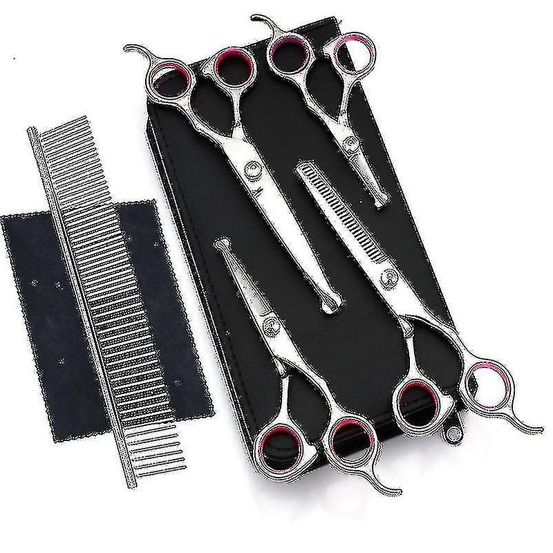 Dog Grooming Scissors Kit, Professional Safety Thinning Shears Comb