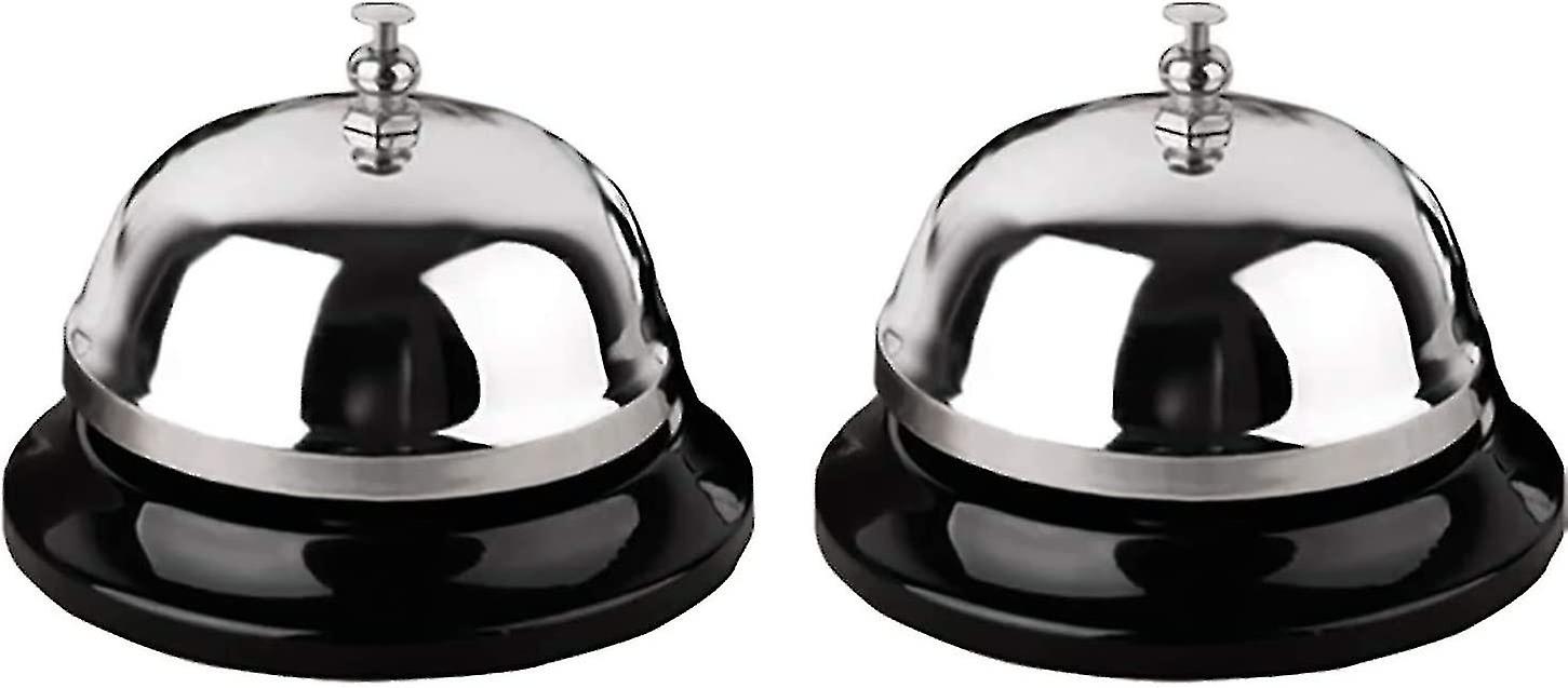 Call Bell 2 Packs 3.35 Inch Diameter With Metal Anti-rust Construction, Ringing, Durable, Desk Bell Servi