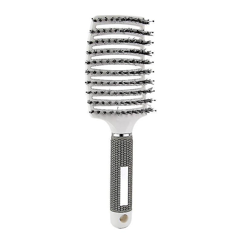 Big Curved Bristles, Nine Rows Of Combs, Curly Hair, White