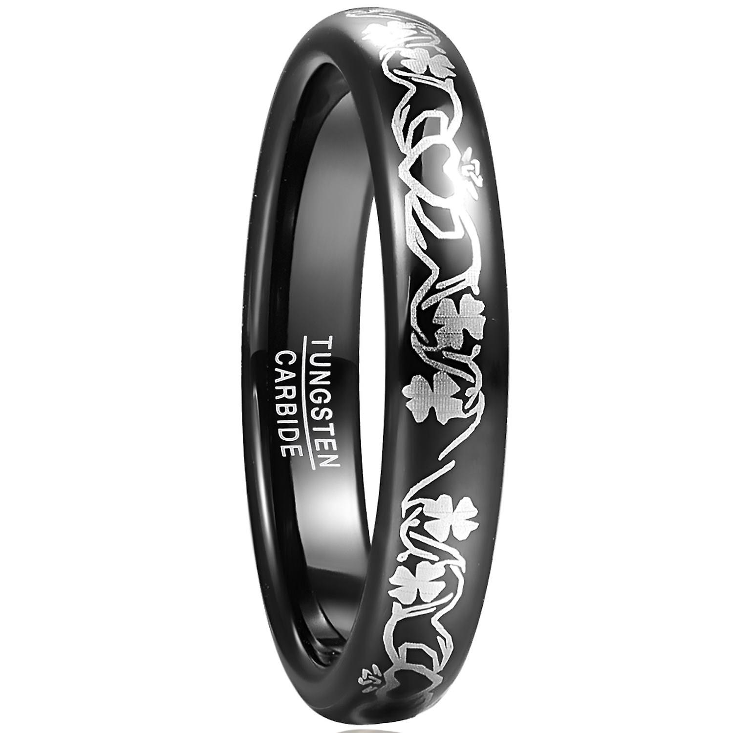 4mm Width Men's Tungsten Carbide Steel Ring
