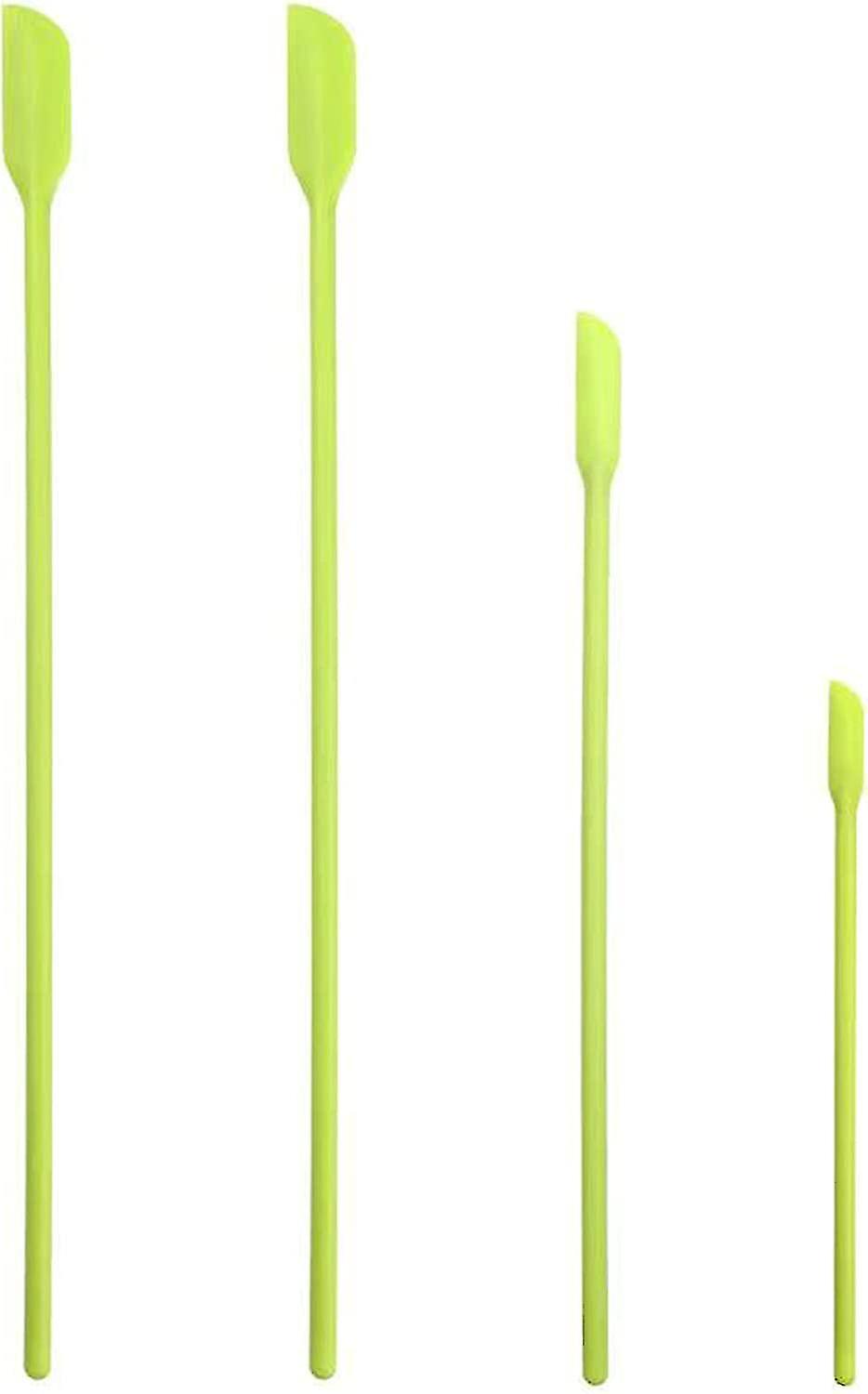 Mini Silicone Spatula Set Small Rubber Spatula For Makeup Thin Jar Scraper For Kitchen 4 Pack