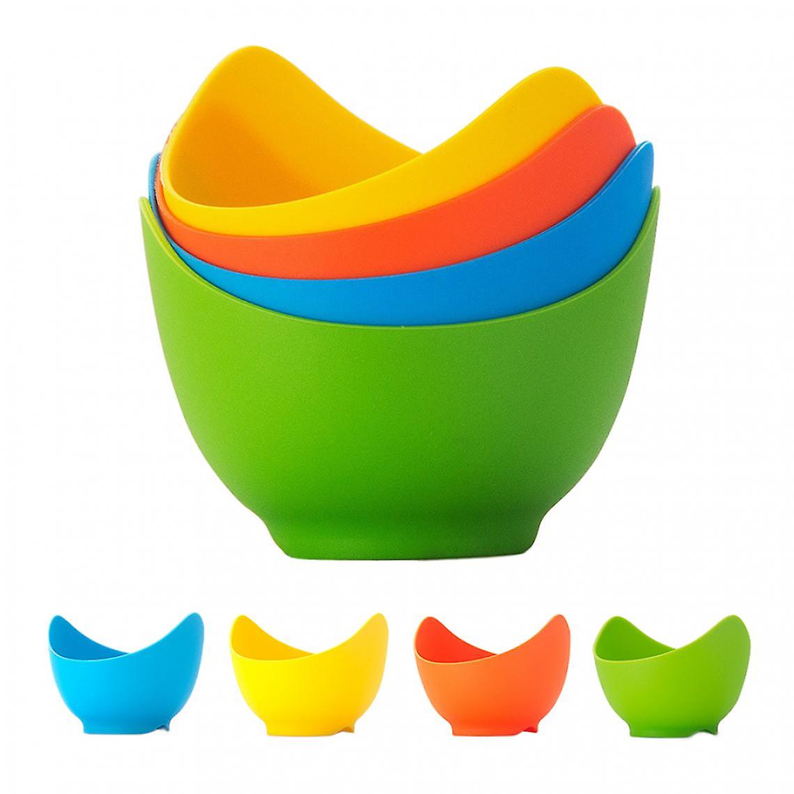 4x Silicone Poached Egg Cooker Egg Poacher Cup For Egg Poaching Boiler Cookware Supplies Poaching Pods Mold