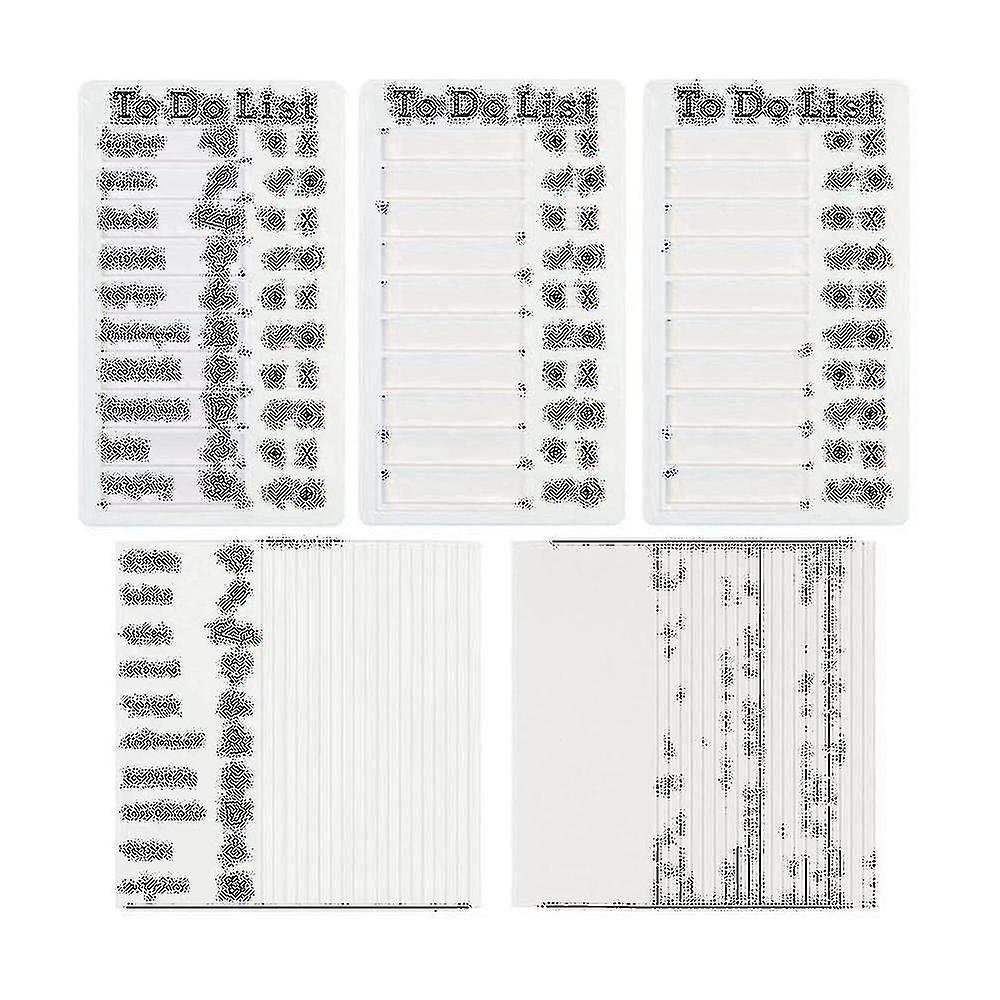 Pack Of 3 Memo Boards, Removable Plastic Chore Chart, To-do List Sliding Boards With 40 Paper