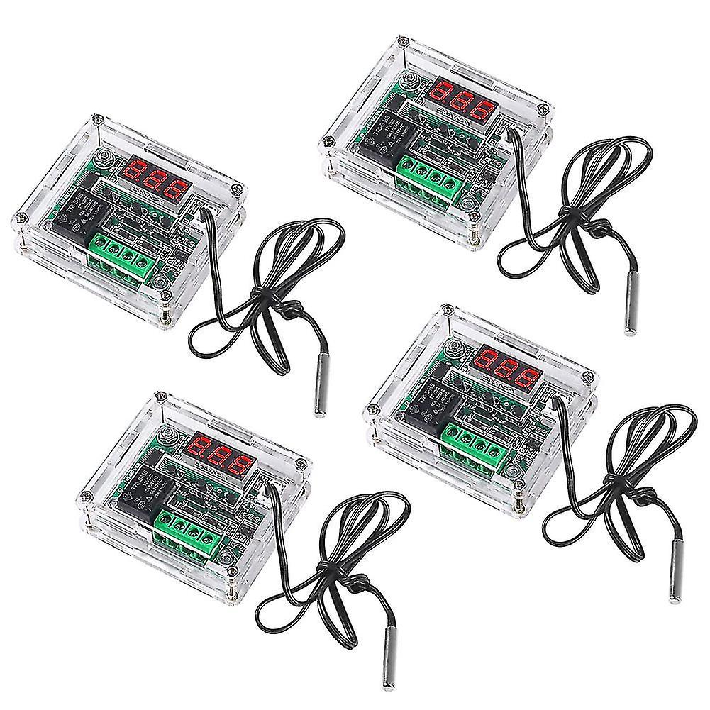4pcs W1209 12v Dc Digital Temperature -50-110c Electronic Temperature Control Module Switch with 1
