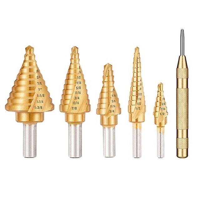 1Set Spiral Step Reaming Step Drill Pagoda Drill High-speed Steel Multi-functional Hole Opener Set High Speed Steel