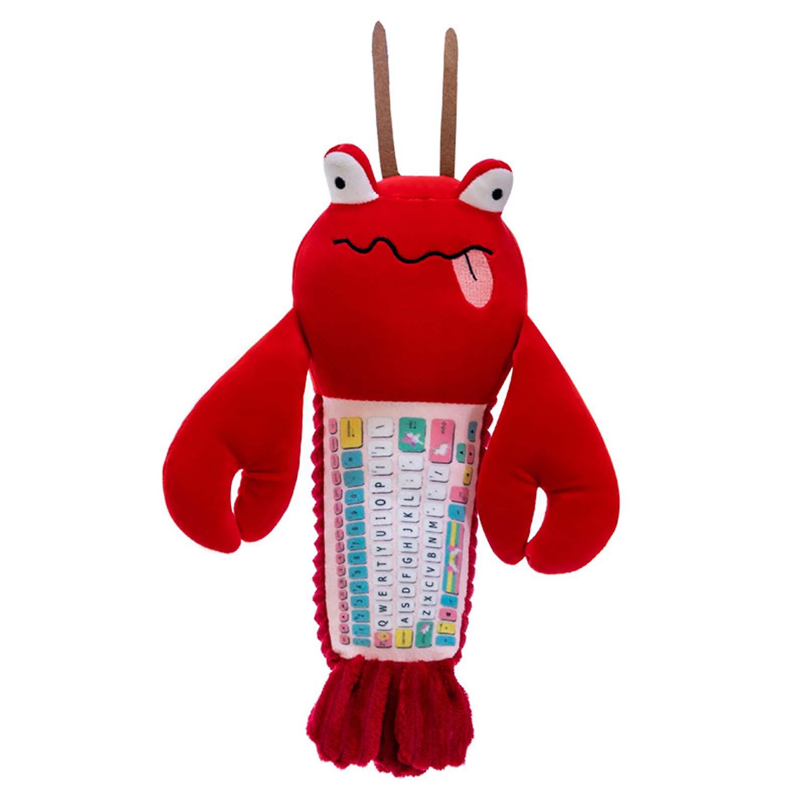 Simulation Keyboard Shrimp Stuffed Doll Plush Toy Creative Cute Simulation Stuffed Toy For Kids Baby Comforting Gift