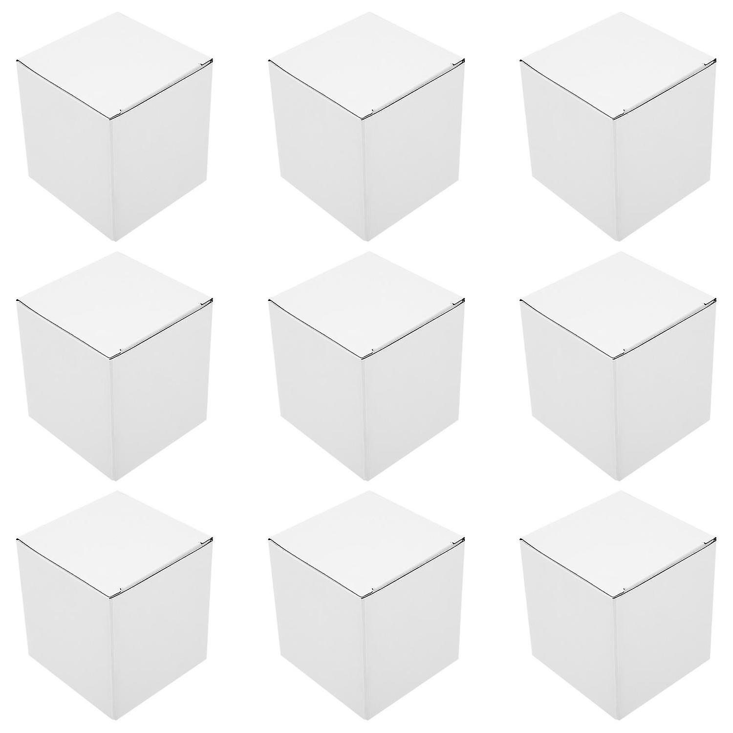 10pcs Corrugated Board Packing Boxes Chalk Storage Cartons Buckle Boxes (white)
