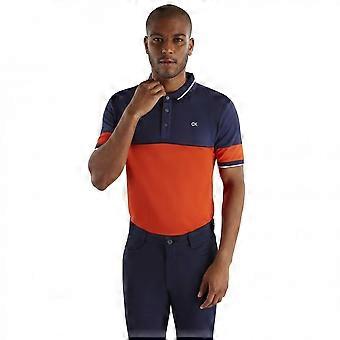 Herenpolo Calvin Klein Marshall, kleur: pittige oranje.