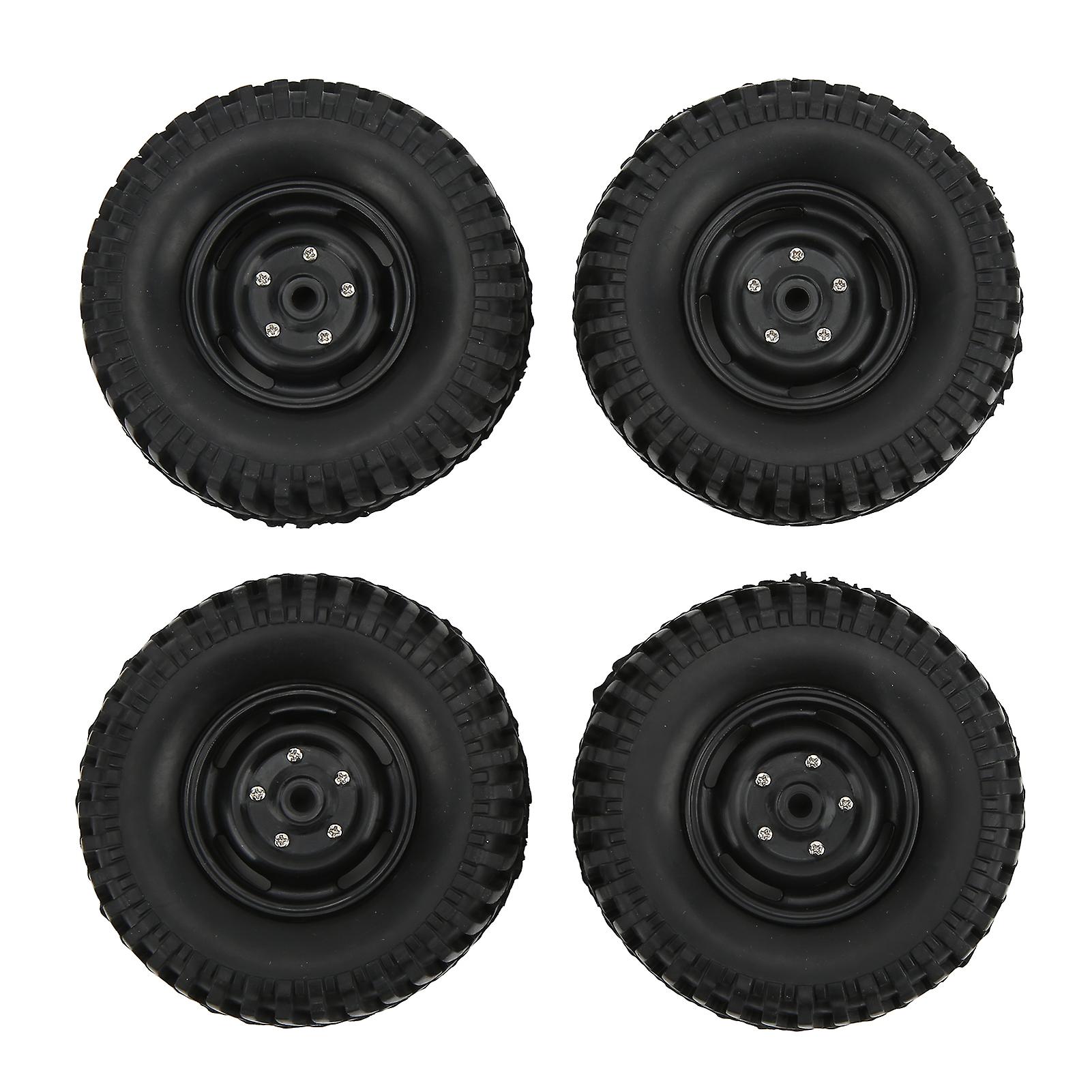 RC Frontand Rear Rubber Tires Set,4pcs 1.9inch 100mm Front RC Rubber Tires Set Tiresand Wheel Rims Setfor SC High-Precision Functionality