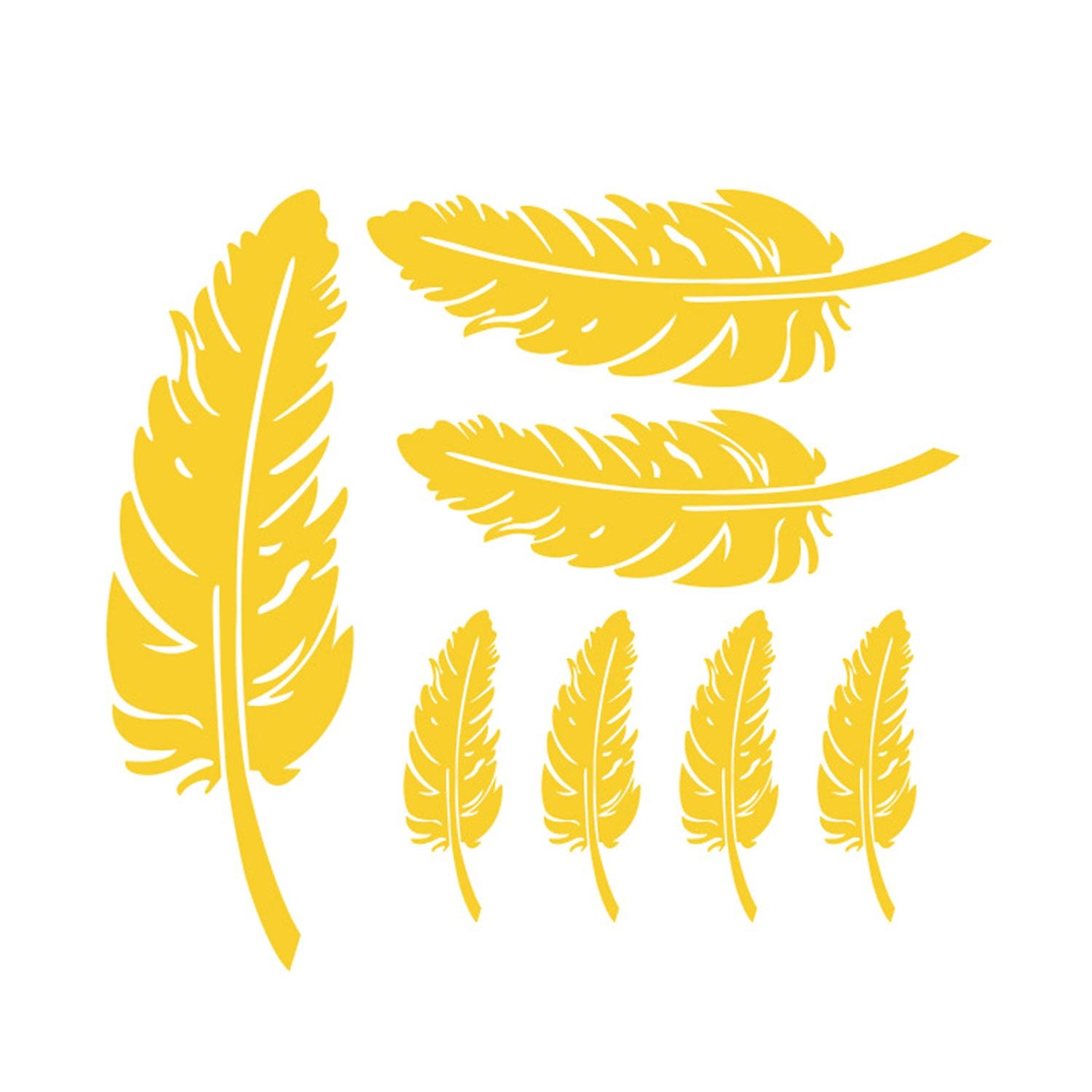 Feather Car Sticker Auto Body Bumper Scratch Coverage Waterproof PET Removable Self-adhesive Decorat