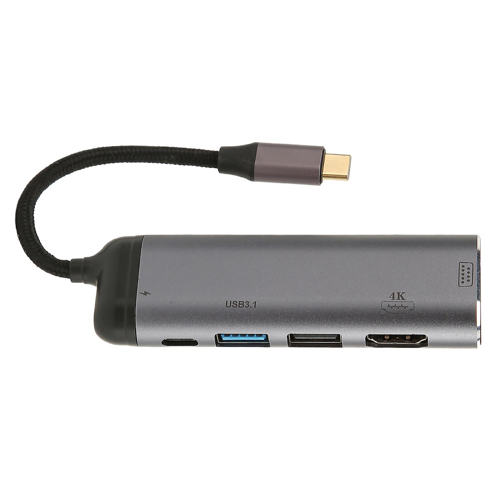 Type C Docking Station Multifunctional Type C to PD100W USB3.1 USB2.0 Type C2.0 4K Type C Hub for Laptops PC