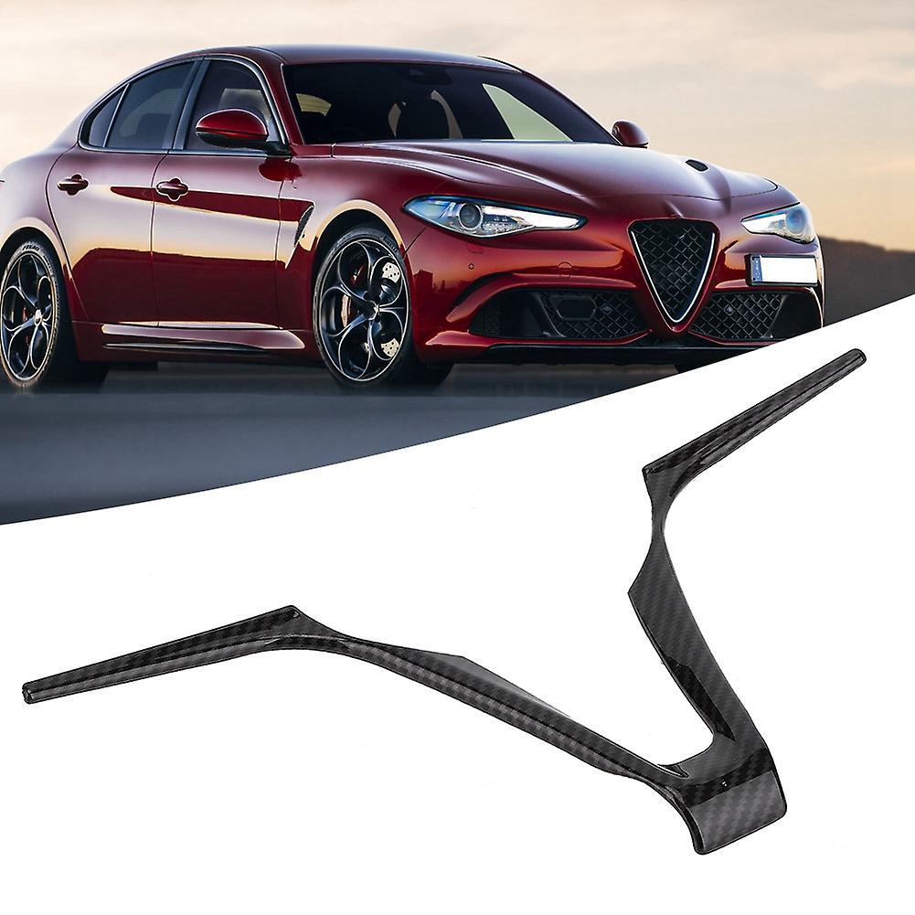 ABS V Shape Steering Wheel Frame Trim for Stelvio Giulia Black