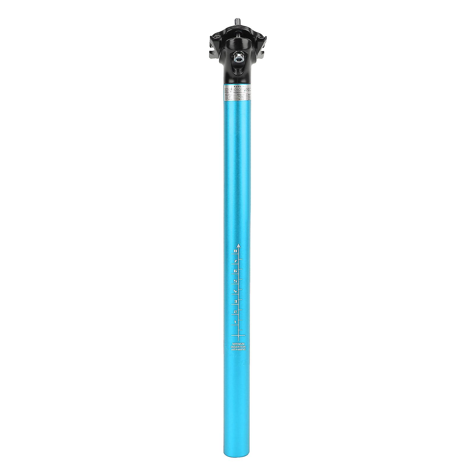 LUNJE Mountain Bike Seatpost Adjustable Aluminum Alloy Saddle Post Tube 27.2x400mmBlue