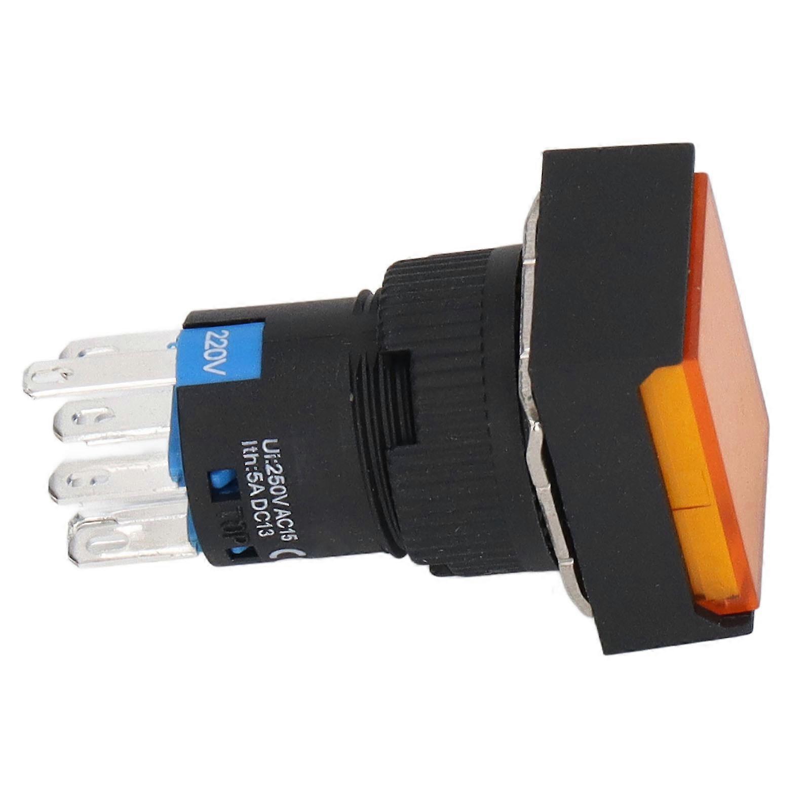 6 Pin Rectangular Momentary 25PCS Self Resetting Push Button Switch with Washer, ABS