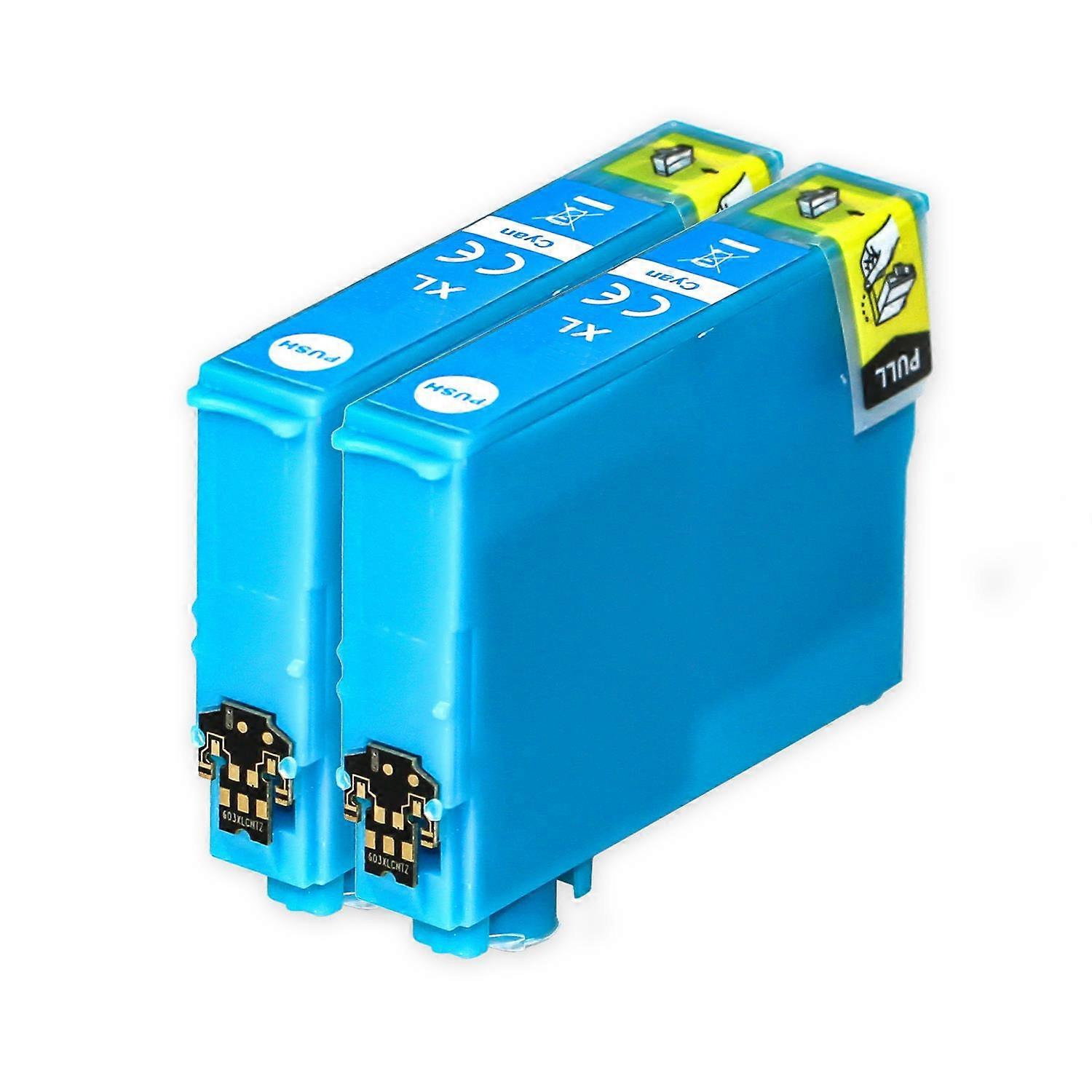 2 Cyan Ink Cartridges to replace Epson T3472 (34XL Series) Compatible/non-OEM from Go Inks