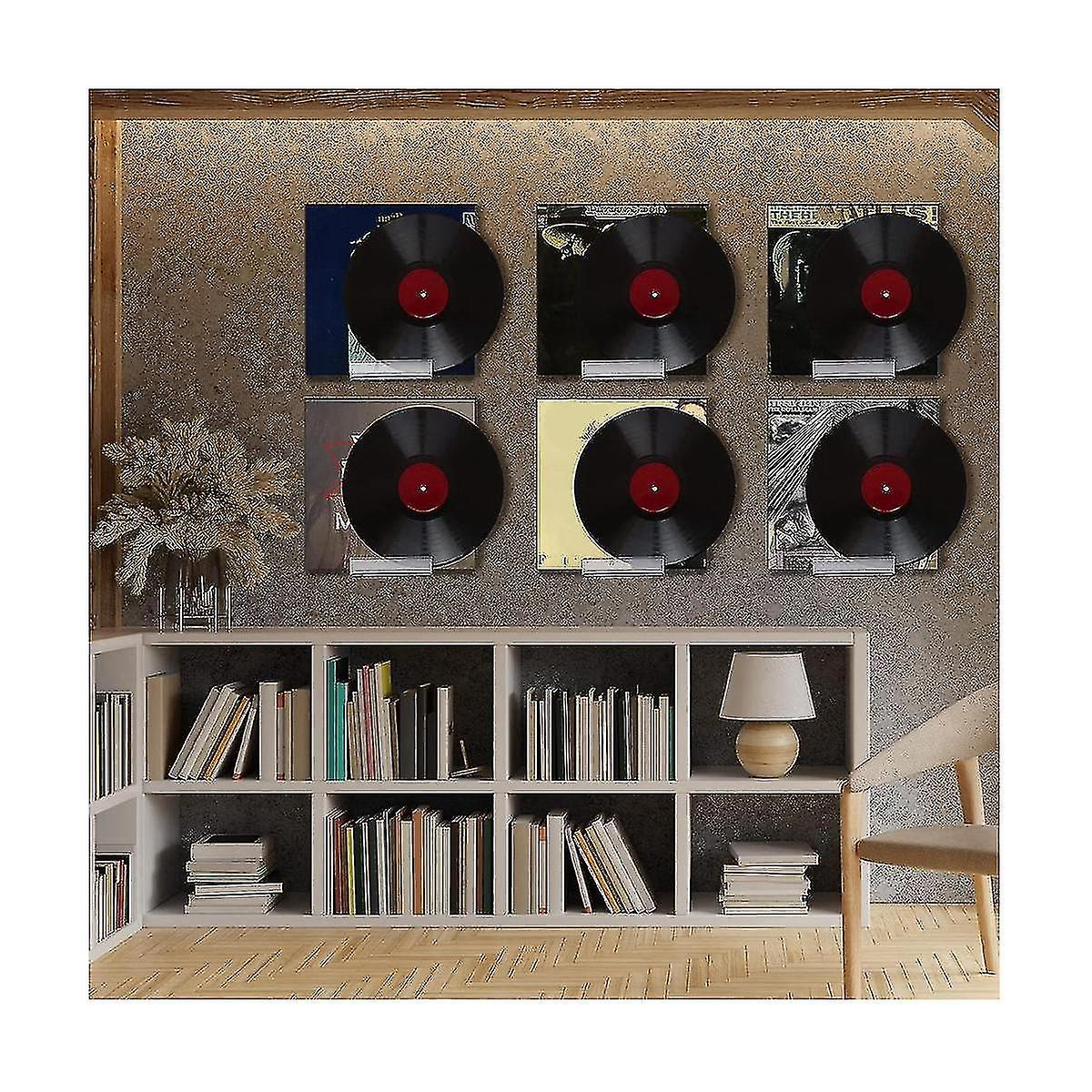 Supporto Per Dischi In Vinile Acrilico Trasparente - Espositore Per Album, Mensola Organizzatrice - Foto 12