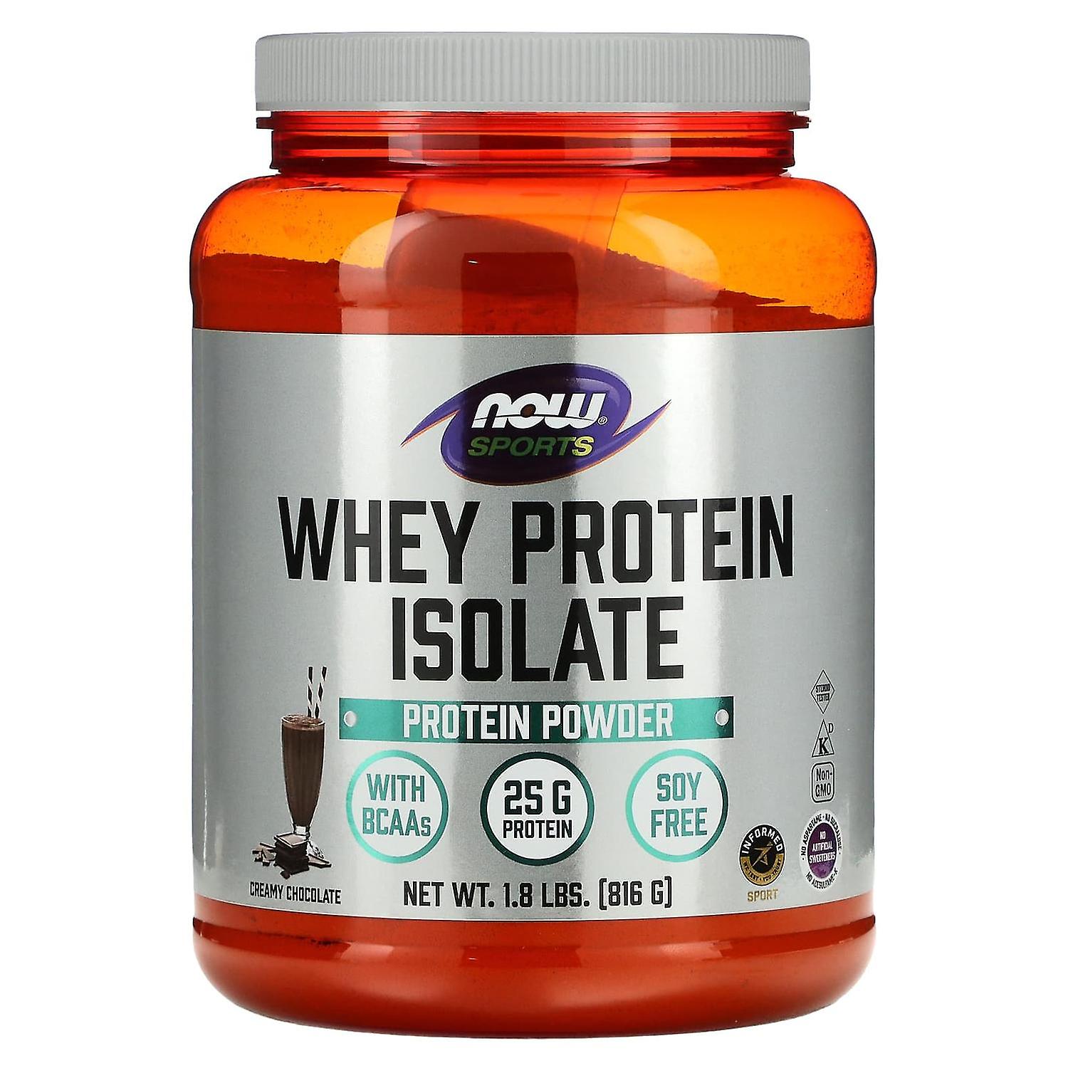 NOW Foods, , Whey Protein Isolate, Creamy Chocolate, 1.8 lbs (816 g)