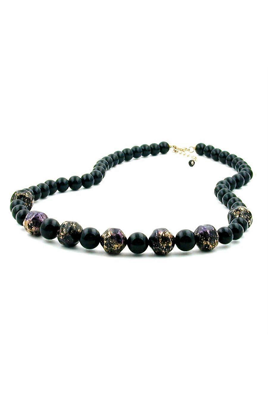 Necklace Baroque Beads Black/ Lilac - Gl02117