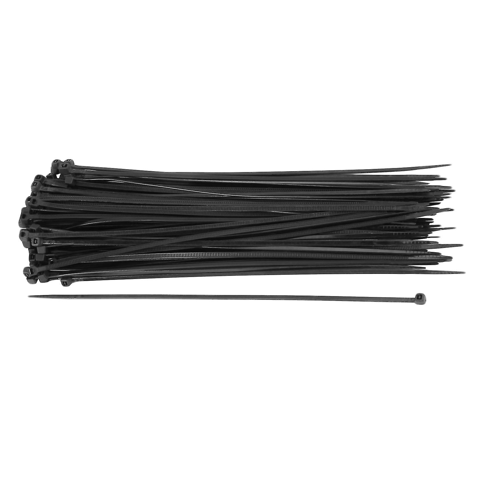 100 Nylon Collars 2.5 X 200 Mm Black