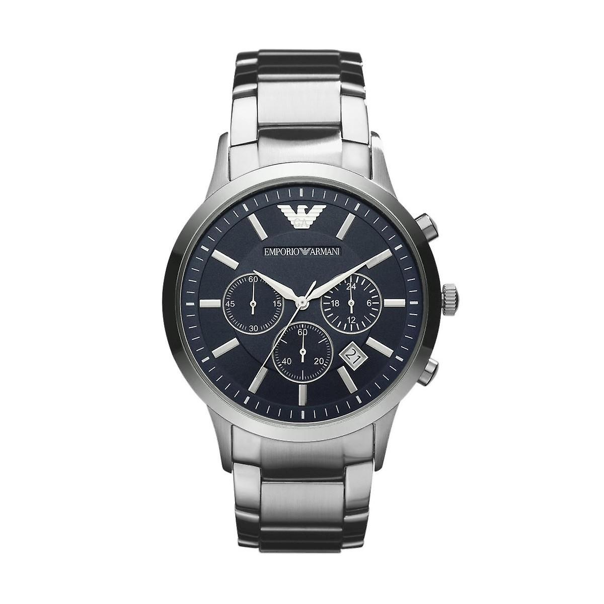 Emporio Armani Men's Silver Ar2448 Chronograph Watch Size 05