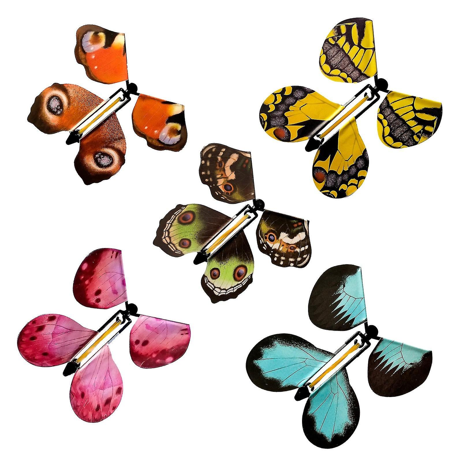 Hračky Nástroje Wrap Magic Flying Butterfly Clockwork Rubber Band Powered Butterfly Bd17650