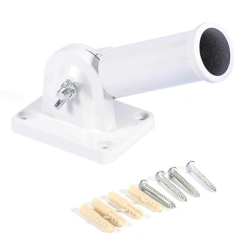 Flag Pole Holder White Metal Wall Mount Support de support réglable