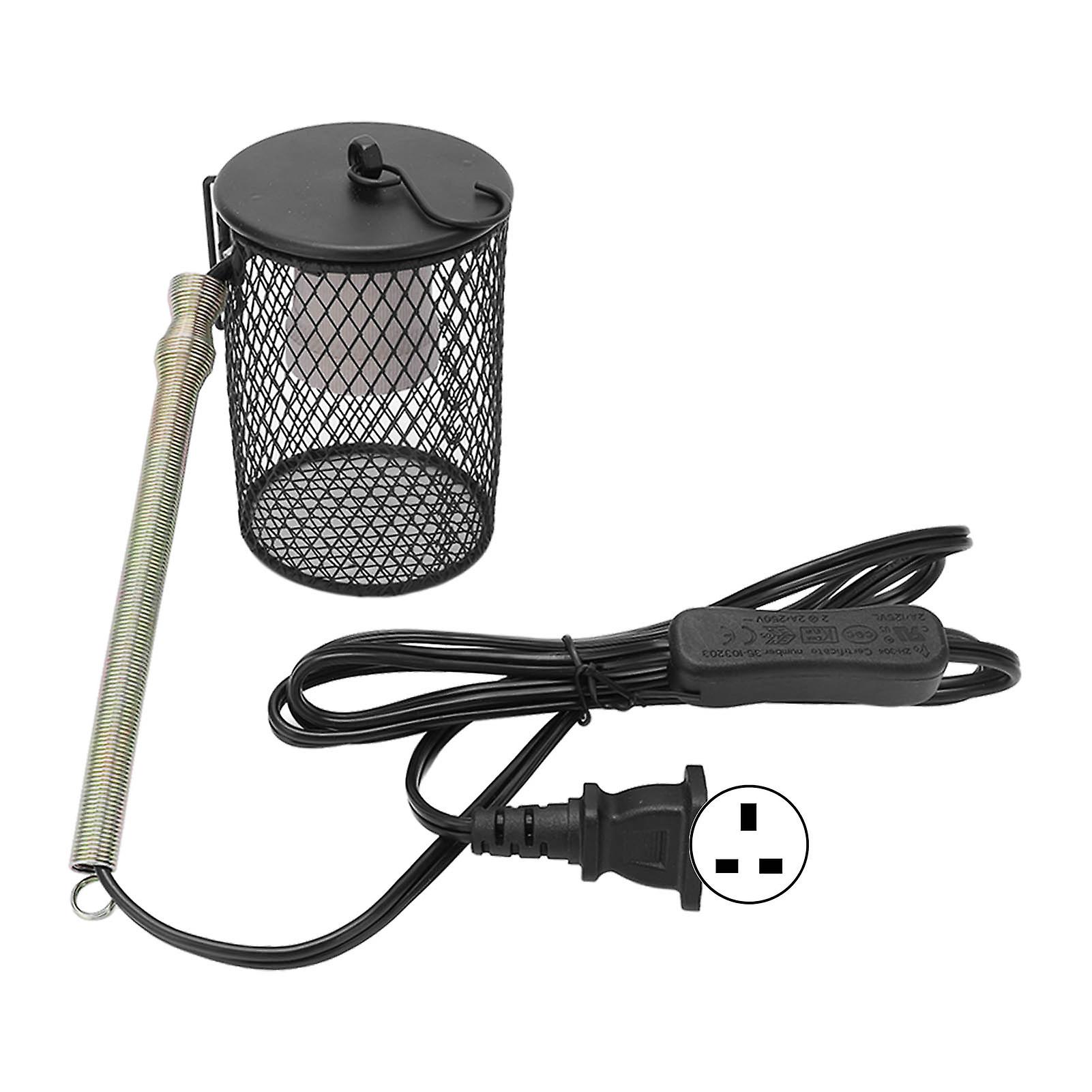 Reptile Heat Lamp Shade Professional Safe Prevents Scalding Reptile Insulation Lamp Shade for Reptiles Turtles Lizards UK Plug 220V