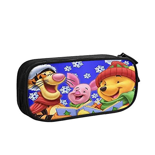 Winnie The Pooh Διπλό φερμουάρ Μεγάλο μακιγιάζ Καλλυντικά στυλό Pencil Χαρτικά Θήκη θήκης αποθήκευσης bd000292