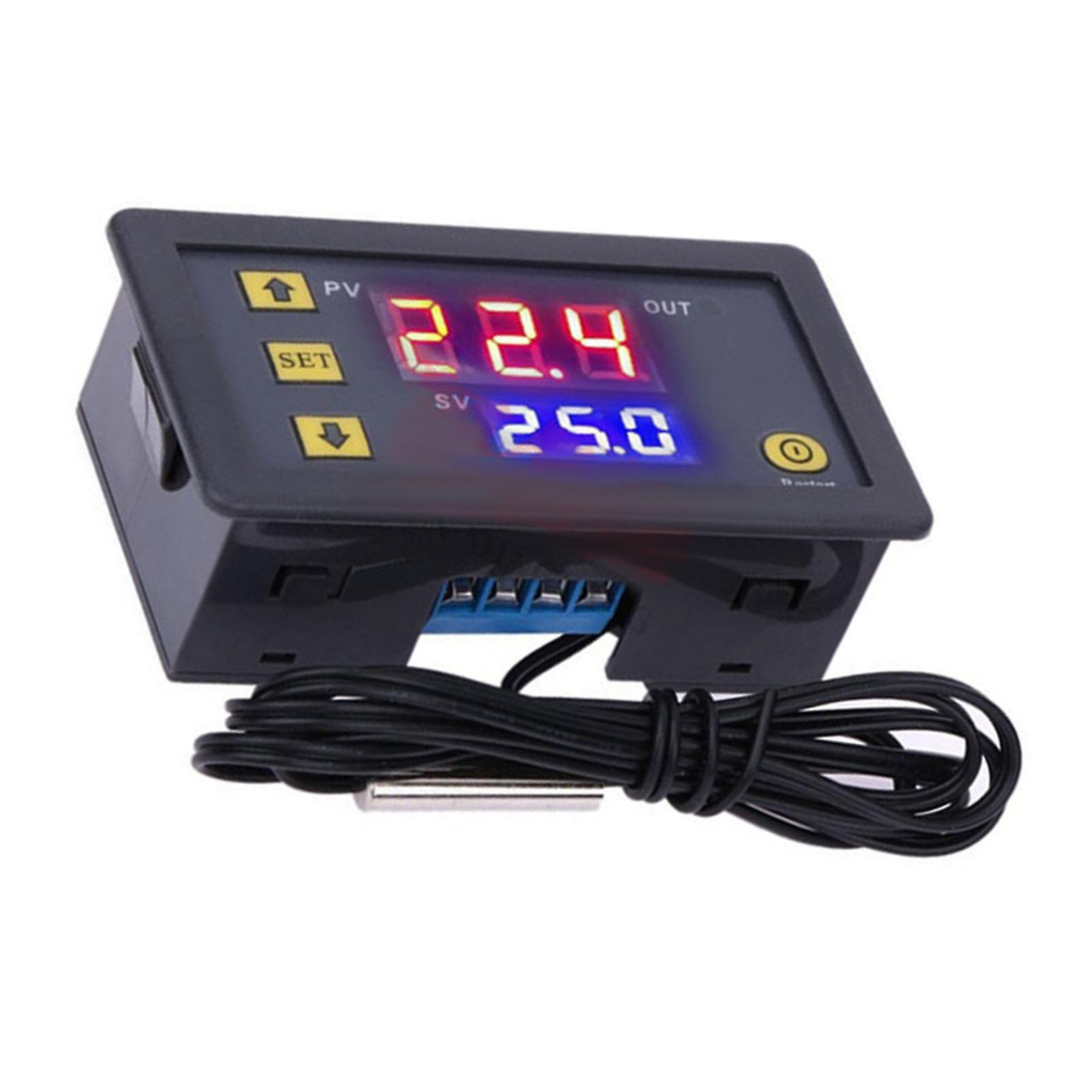 Temperature Controller Module with Waterproof Probe High Accuracy Digital Display Thermostat Switch ‑50‑110℃ 24V