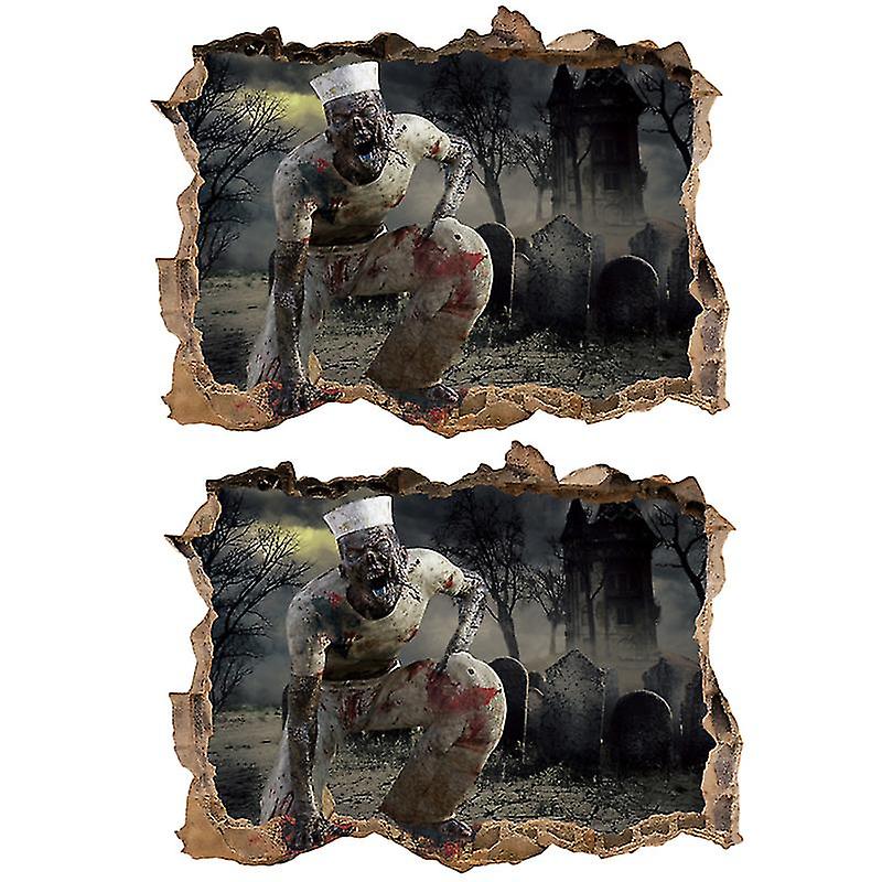 2pcs Halloween Wall Decals For Halloween Decorations