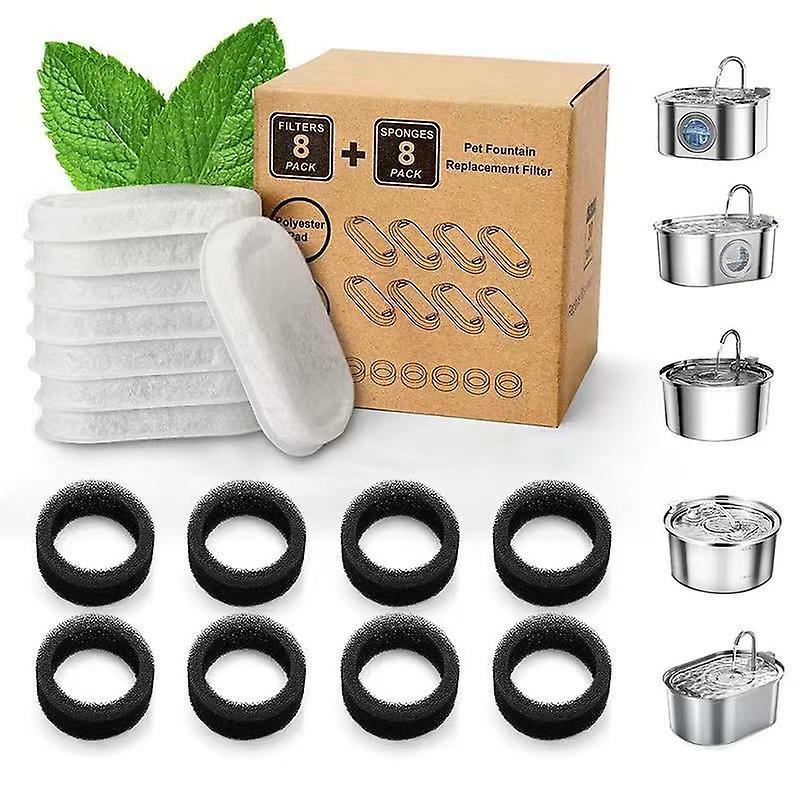 Strong Filtration Purification Water Smart Pet Drinking Machine Filter Element Unplugged Cycle Accessories Stainless Steel Replacement Core